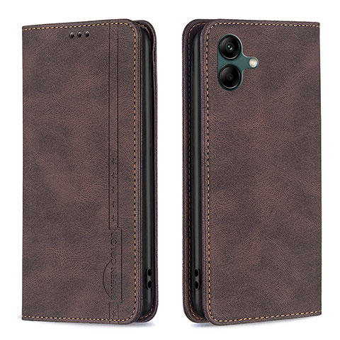 Coque Portefeuille Livre Cuir Etui Clapet B15F pour Samsung Galaxy A04 4G Marron