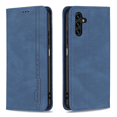 Coque Portefeuille Livre Cuir Etui Clapet B15F pour Samsung Galaxy A04s Bleu