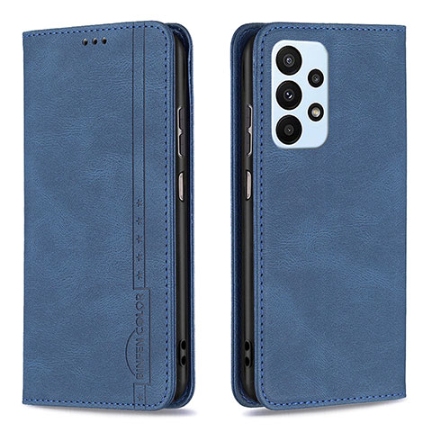 Coque Portefeuille Livre Cuir Etui Clapet B15F pour Samsung Galaxy A23 4G Bleu