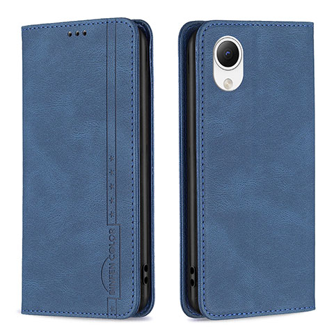 Coque Portefeuille Livre Cuir Etui Clapet B15F pour Samsung Galaxy A23 5G SC-56C Bleu