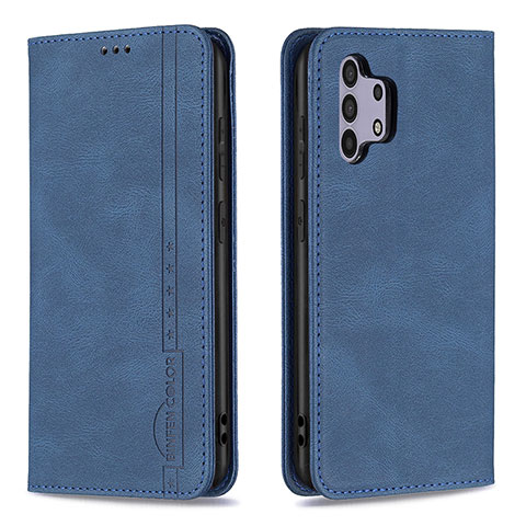 Coque Portefeuille Livre Cuir Etui Clapet B15F pour Samsung Galaxy A32 5G Bleu