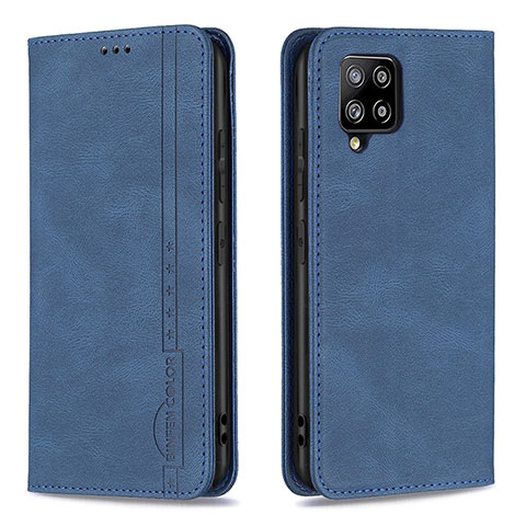 Coque Portefeuille Livre Cuir Etui Clapet B15F pour Samsung Galaxy A42 5G Bleu