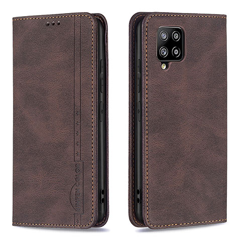 Coque Portefeuille Livre Cuir Etui Clapet B15F pour Samsung Galaxy A42 5G Marron