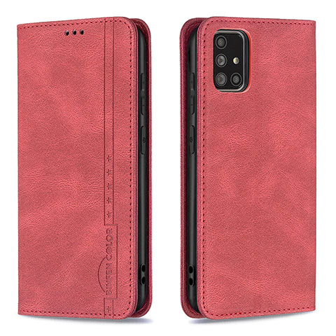 Coque Portefeuille Livre Cuir Etui Clapet B15F pour Samsung Galaxy A71 4G A715 Rouge