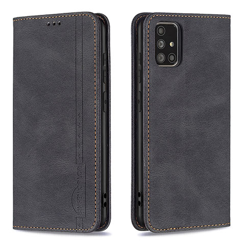 Coque Portefeuille Livre Cuir Etui Clapet B15F pour Samsung Galaxy A71 5G Noir