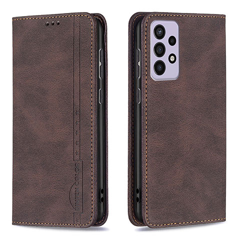 Coque Portefeuille Livre Cuir Etui Clapet B15F pour Samsung Galaxy A73 5G Marron