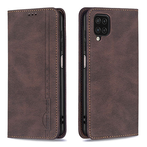 Coque Portefeuille Livre Cuir Etui Clapet B15F pour Samsung Galaxy M12 Marron