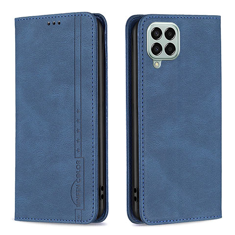 Coque Portefeuille Livre Cuir Etui Clapet B15F pour Samsung Galaxy M33 5G Bleu