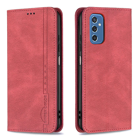 Coque Portefeuille Livre Cuir Etui Clapet B15F pour Samsung Galaxy M52 5G Rouge