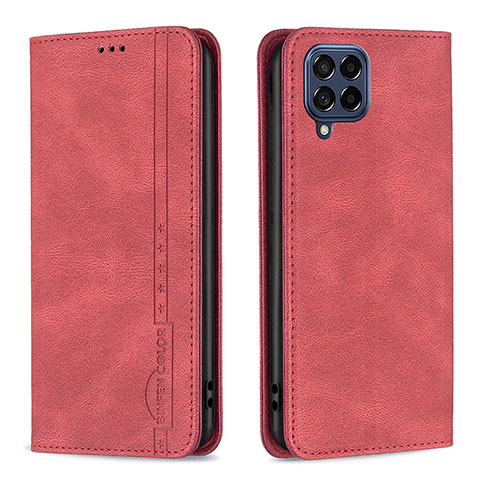 Coque Portefeuille Livre Cuir Etui Clapet B15F pour Samsung Galaxy M53 5G Rouge