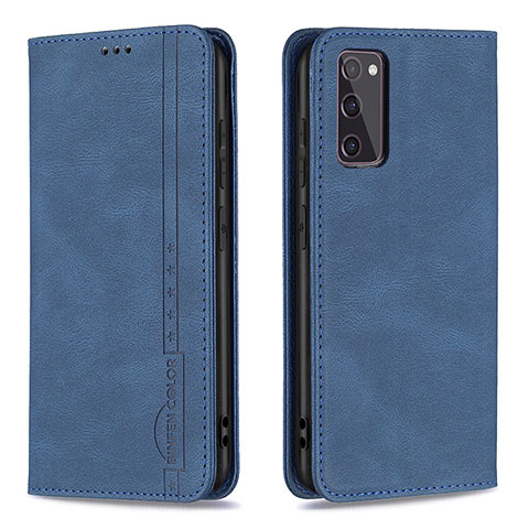 Coque Portefeuille Livre Cuir Etui Clapet B15F pour Samsung Galaxy S20 FE 4G Bleu