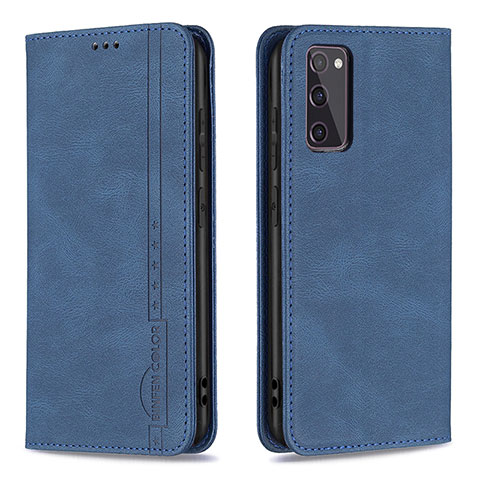 Coque Portefeuille Livre Cuir Etui Clapet B15F pour Samsung Galaxy S20 FE 5G Bleu