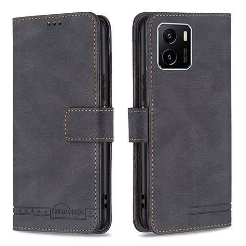 Coque Portefeuille Livre Cuir Etui Clapet B15F pour Vivo iQOO U5x Noir