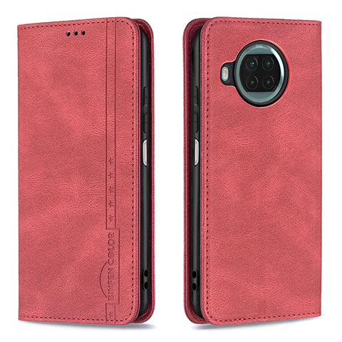 Coque Portefeuille Livre Cuir Etui Clapet B15F pour Xiaomi Mi 10i 5G Rouge