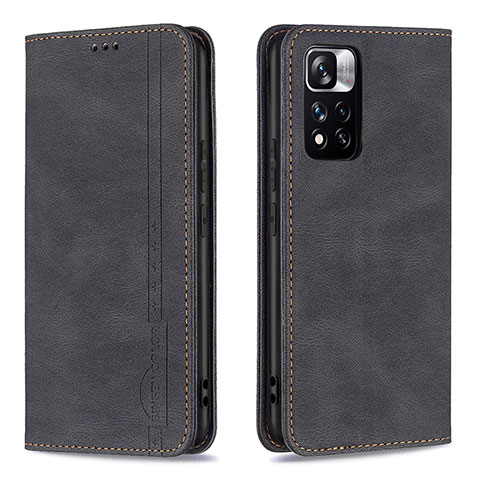 Coque Portefeuille Livre Cuir Etui Clapet B15F pour Xiaomi Mi 11i 5G (2022) Noir