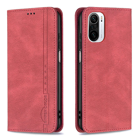 Coque Portefeuille Livre Cuir Etui Clapet B15F pour Xiaomi Mi 11i 5G Rouge