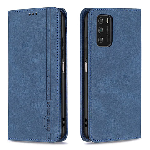 Coque Portefeuille Livre Cuir Etui Clapet B15F pour Xiaomi Poco M3 Bleu