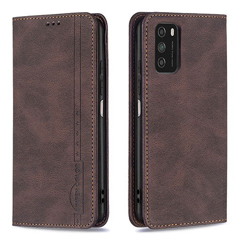 Coque Portefeuille Livre Cuir Etui Clapet B15F pour Xiaomi Poco M3 Marron