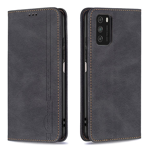 Coque Portefeuille Livre Cuir Etui Clapet B15F pour Xiaomi Poco M3 Noir