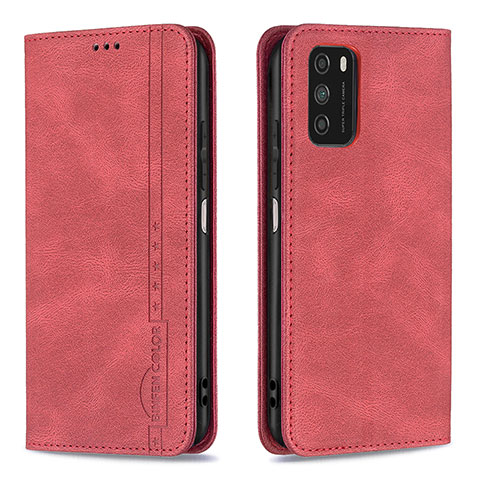 Coque Portefeuille Livre Cuir Etui Clapet B15F pour Xiaomi Poco M3 Rouge