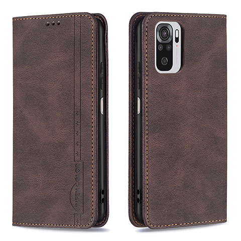 Coque Portefeuille Livre Cuir Etui Clapet B15F pour Xiaomi Poco M5S Marron