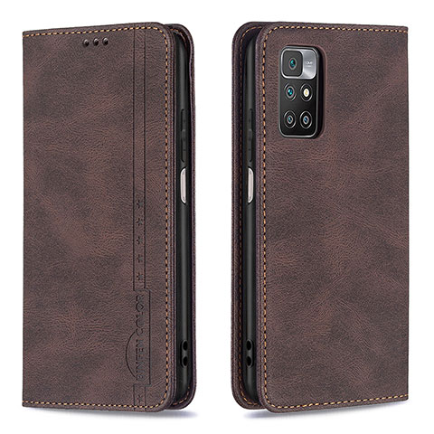 Coque Portefeuille Livre Cuir Etui Clapet B15F pour Xiaomi Redmi 10 (2022) Marron