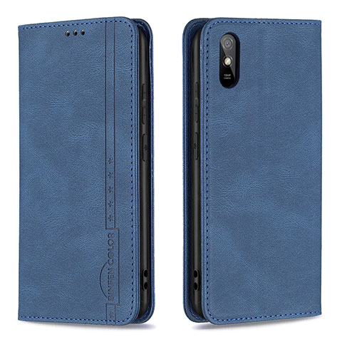 Coque Portefeuille Livre Cuir Etui Clapet B15F pour Xiaomi Redmi 9i Bleu