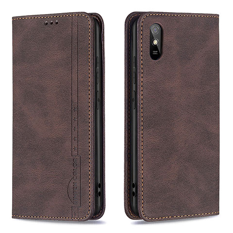 Coque Portefeuille Livre Cuir Etui Clapet B15F pour Xiaomi Redmi 9i Marron