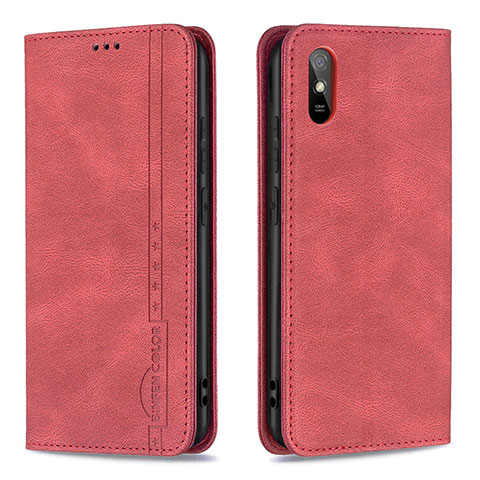 Coque Portefeuille Livre Cuir Etui Clapet B15F pour Xiaomi Redmi 9i Rouge