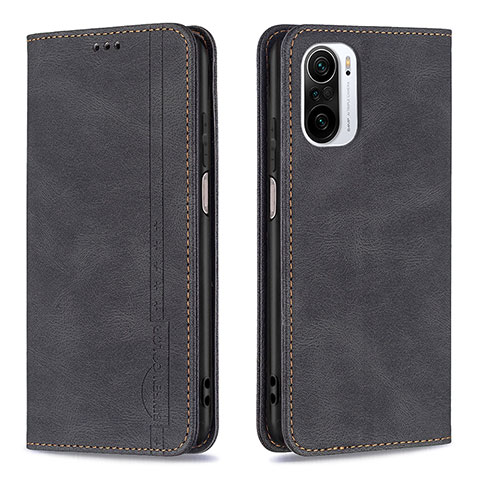 Coque Portefeuille Livre Cuir Etui Clapet B15F pour Xiaomi Redmi K40 Pro 5G Noir