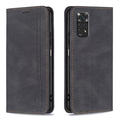 Coque Portefeuille Livre Cuir Etui Clapet B15F pour Xiaomi Redmi Note 11 4G (2022) Noir