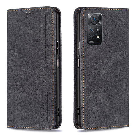 Coque Portefeuille Livre Cuir Etui Clapet B15F pour Xiaomi Redmi Note 11 Pro 4G Noir