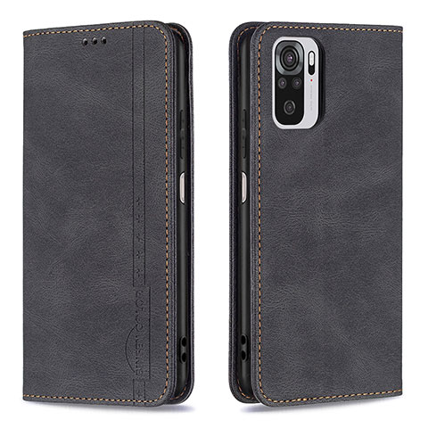 Coque Portefeuille Livre Cuir Etui Clapet B15F pour Xiaomi Redmi Note 11 SE India 4G Noir