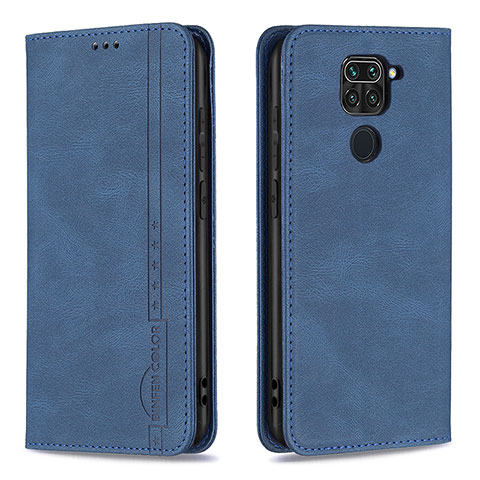 Coque Portefeuille Livre Cuir Etui Clapet B15F pour Xiaomi Redmi Note 9 Bleu