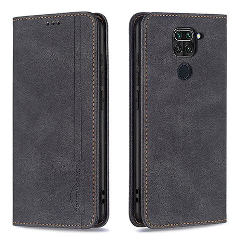 Coque Portefeuille Livre Cuir Etui Clapet B15F pour Xiaomi Redmi Note 9 Noir