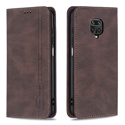 Coque Portefeuille Livre Cuir Etui Clapet B15F pour Xiaomi Redmi Note 9 Pro Marron