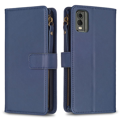 Coque Portefeuille Livre Cuir Etui Clapet B16F pour Nokia C210 Bleu