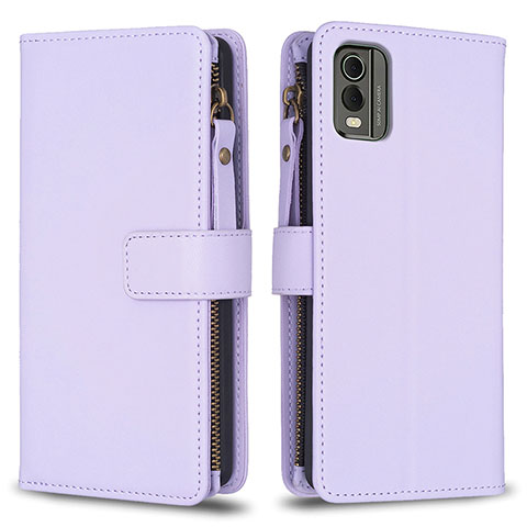 Coque Portefeuille Livre Cuir Etui Clapet B16F pour Nokia C210 Violet Clair