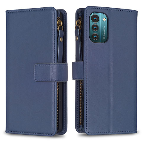 Coque Portefeuille Livre Cuir Etui Clapet B16F pour Nokia G11 Bleu