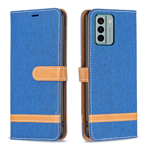 Coque Portefeuille Livre Cuir Etui Clapet B16F pour Nokia G22 Bleu