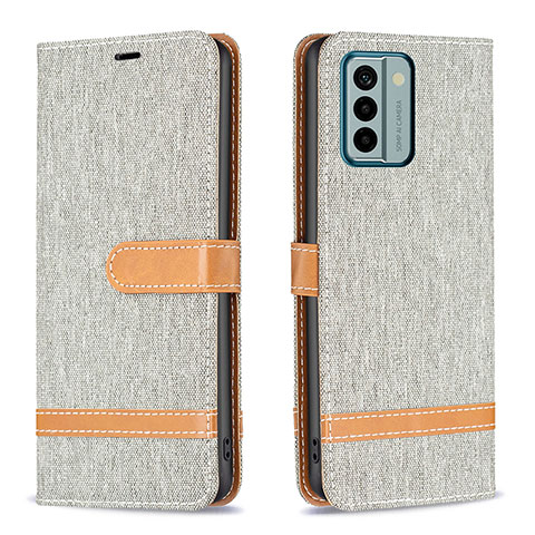 Coque Portefeuille Livre Cuir Etui Clapet B16F pour Nokia G22 Gris