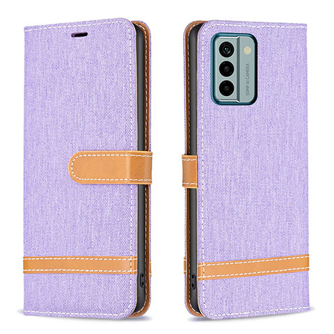 Coque Portefeuille Livre Cuir Etui Clapet B16F pour Nokia G22 Violet Clair