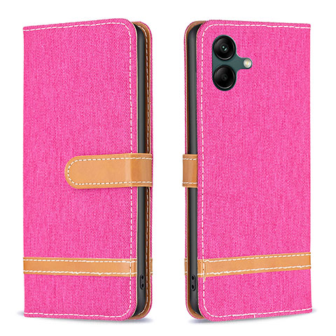 Coque Portefeuille Livre Cuir Etui Clapet B16F pour Samsung Galaxy A04 4G Rose Rouge