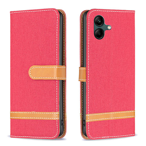 Coque Portefeuille Livre Cuir Etui Clapet B16F pour Samsung Galaxy A04 4G Rouge