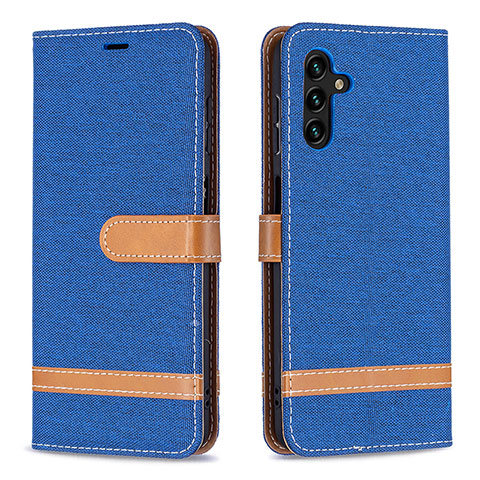 Coque Portefeuille Livre Cuir Etui Clapet B16F pour Samsung Galaxy A04s Bleu