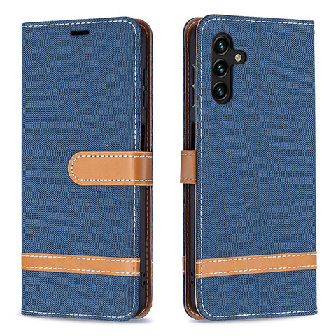 Coque Portefeuille Livre Cuir Etui Clapet B16F pour Samsung Galaxy A04s Bleu Royal