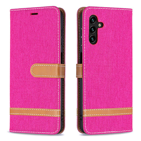 Coque Portefeuille Livre Cuir Etui Clapet B16F pour Samsung Galaxy A04s Rose Rouge