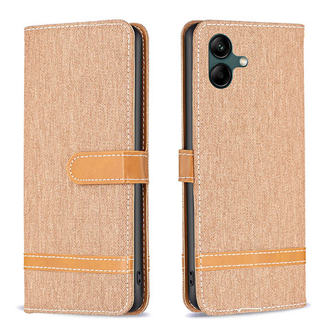 Coque Portefeuille Livre Cuir Etui Clapet B16F pour Samsung Galaxy A05 Or