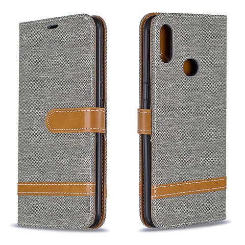 Coque Portefeuille Livre Cuir Etui Clapet B16F pour Samsung Galaxy A10s Gris