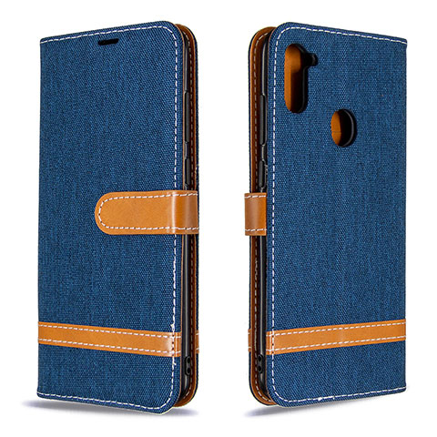 Coque Portefeuille Livre Cuir Etui Clapet B16F pour Samsung Galaxy A11 Bleu Royal